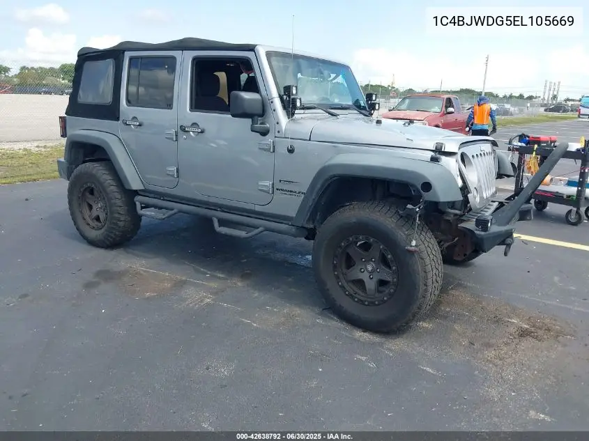 2014 Jeep Wrangler Unlimited Sport VIN: 1C4BJWDG5EL105669 Lot: 42638792