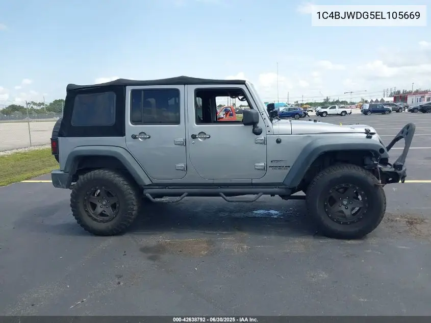 2014 Jeep Wrangler Unlimited Sport VIN: 1C4BJWDG5EL105669 Lot: 42638792
