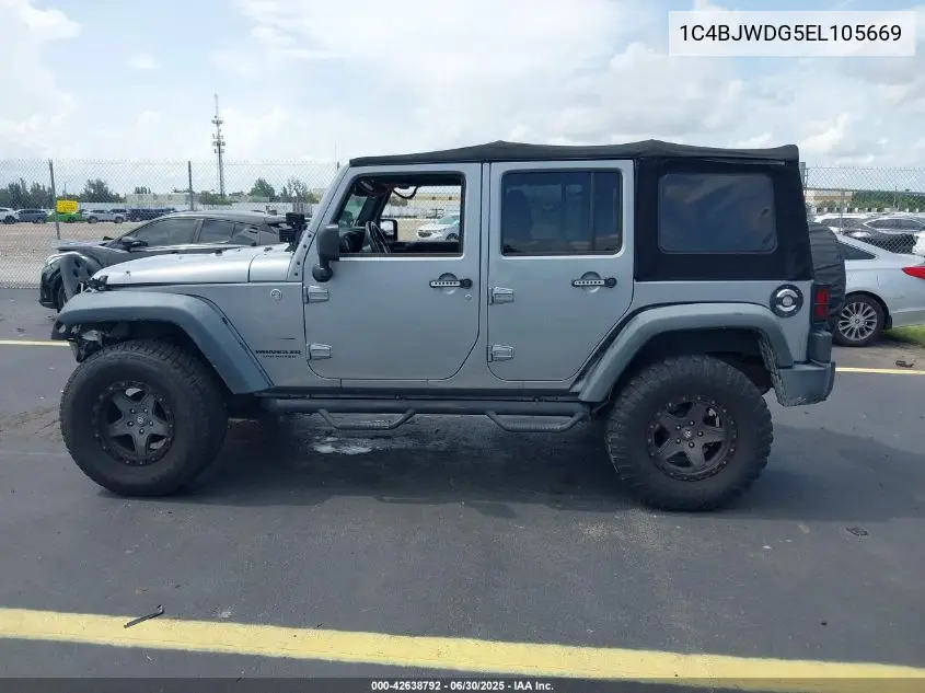 2014 Jeep Wrangler Unlimited Sport VIN: 1C4BJWDG5EL105669 Lot: 42638792
