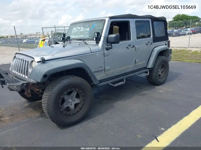 2014 Jeep Wrangler Unlimited Sport VIN: 1C4BJWDG5EL105669 Lot: 42638792