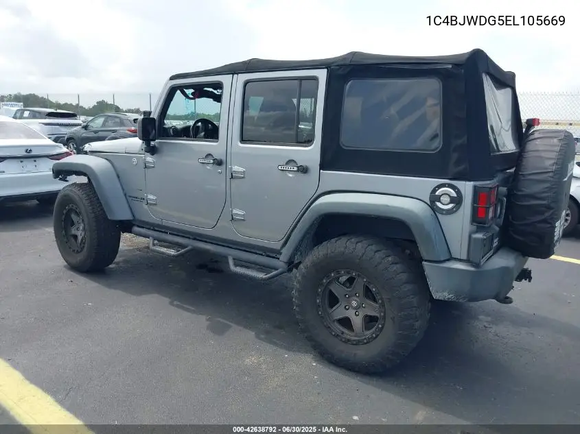 2014 Jeep Wrangler Unlimited Sport VIN: 1C4BJWDG5EL105669 Lot: 42638792