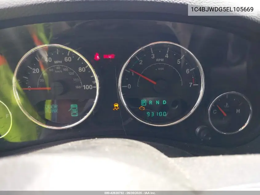 2014 Jeep Wrangler Unlimited Sport VIN: 1C4BJWDG5EL105669 Lot: 42638792