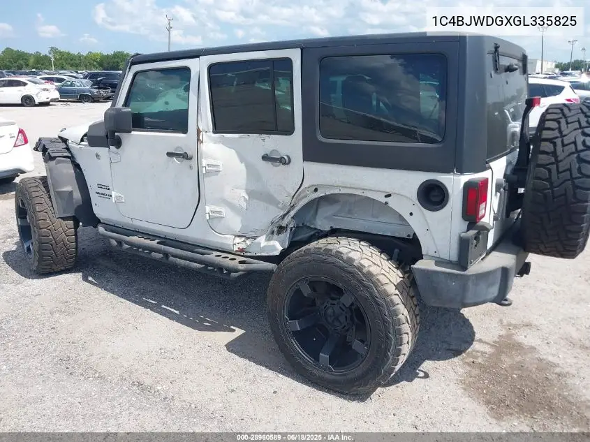 2016 Jeep Wrangler Unlimited Sport VIN: 1C4BJWDGXGL335825 Lot: 28960589