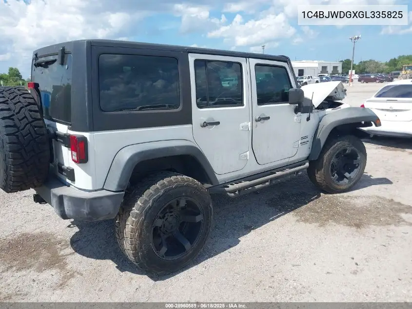2016 Jeep Wrangler Unlimited Sport VIN: 1C4BJWDGXGL335825 Lot: 28960589