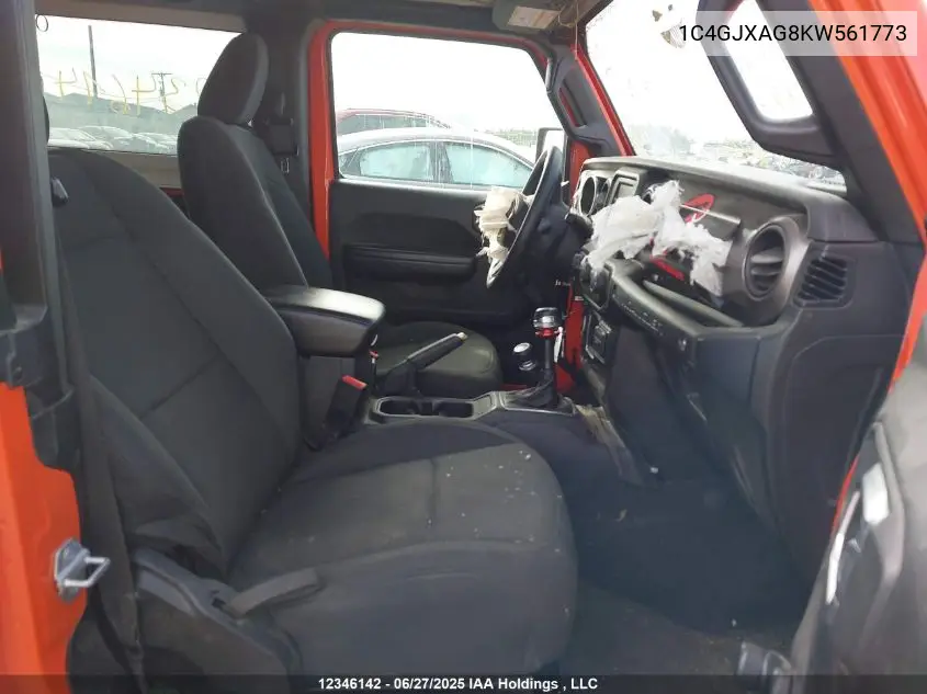 2019 Jeep Wrangler Sport VIN: 1C4GJXAG8KW561773 Lot: 12346142