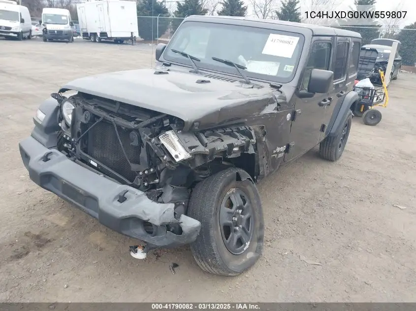 2019 Jeep Wrangler Unlimited Sport 4X4 VIN: 1C4HJXDG0KW559807 Lot: 41790082