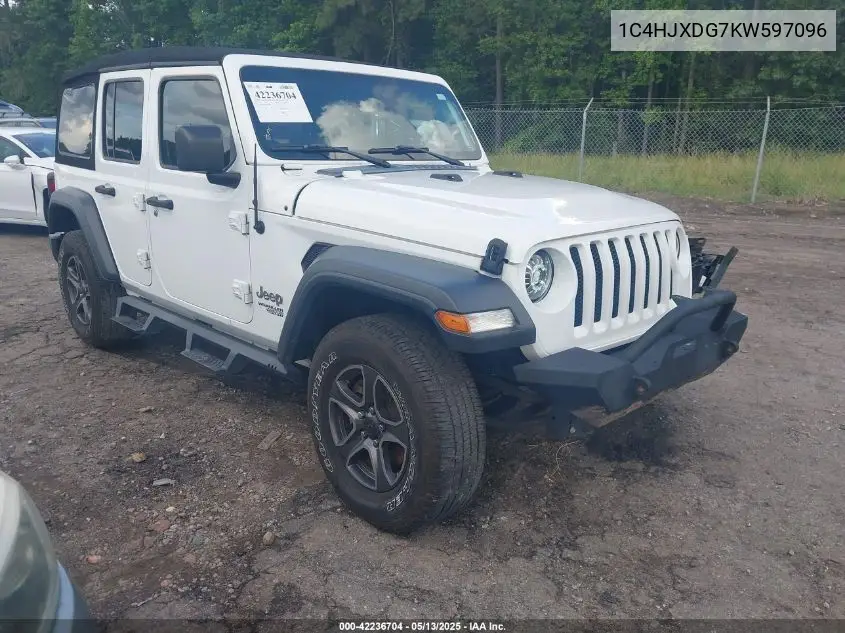2019 Jeep Wrangler Unlimited Sport S 4X4 VIN: 1C4HJXDG7KW597096 Lot: 42236704