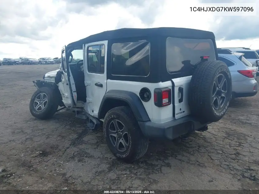 2019 Jeep Wrangler Unlimited Sport S 4X4 VIN: 1C4HJXDG7KW597096 Lot: 42236704