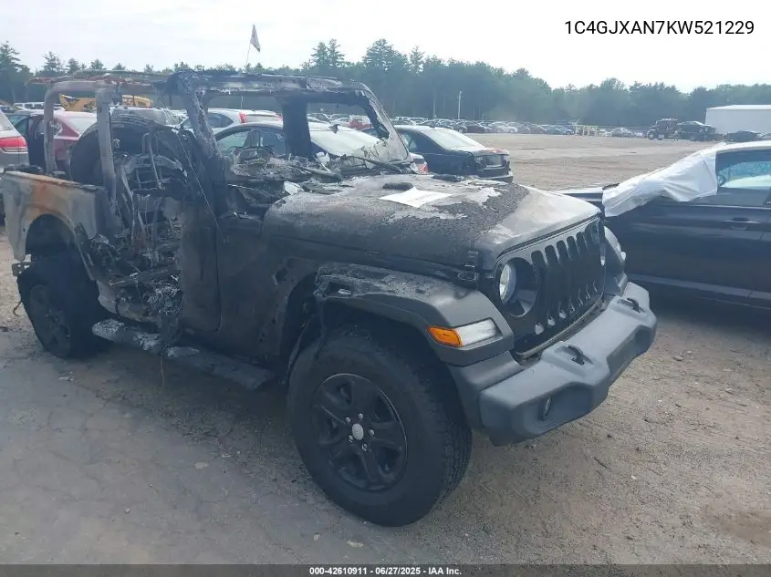 2019 Jeep Wrangler Sport S 4X4 VIN: 1C4GJXAN7KW521229 Lot: 42610911
