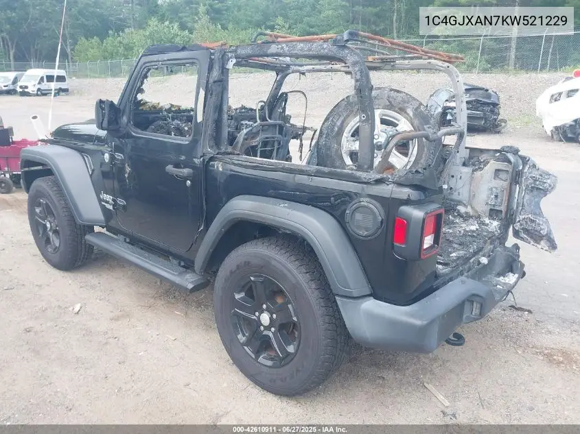 2019 Jeep Wrangler Sport S 4X4 VIN: 1C4GJXAN7KW521229 Lot: 42610911