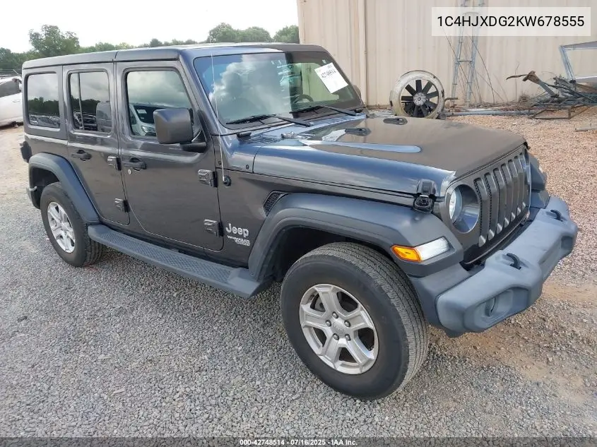 2019 Jeep Wrangler Unlimited Sport S 4X4 VIN: 1C4HJXDG2KW678555 Lot: 42748514