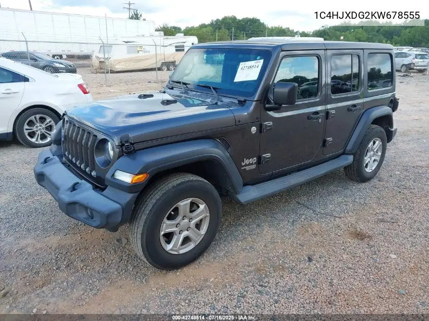 2019 Jeep Wrangler Unlimited Sport S 4X4 VIN: 1C4HJXDG2KW678555 Lot: 42748514