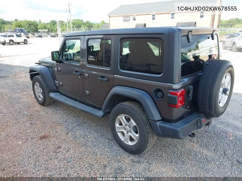 2019 Jeep Wrangler Unlimited Sport S 4X4 VIN: 1C4HJXDG2KW678555 Lot: 42748514
