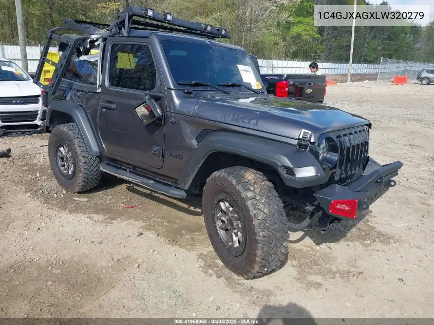 2020 Jeep Wrangler Willys 4X4 VIN: 1C4GJXAGXLW320279 Lot: 41958065
