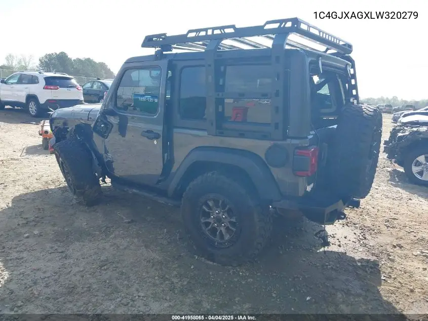 2020 Jeep Wrangler Willys 4X4 VIN: 1C4GJXAGXLW320279 Lot: 41958065