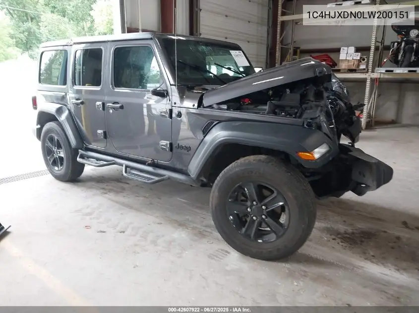 2020 Jeep Wrangler Unlimited Sport Altitude 4X4 VIN: 1C4HJXDN0LW200151 Lot: 42607922