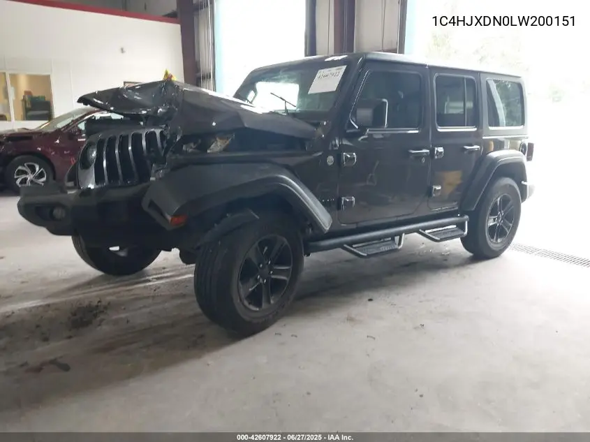 2020 Jeep Wrangler Unlimited Sport Altitude 4X4 VIN: 1C4HJXDN0LW200151 Lot: 42607922