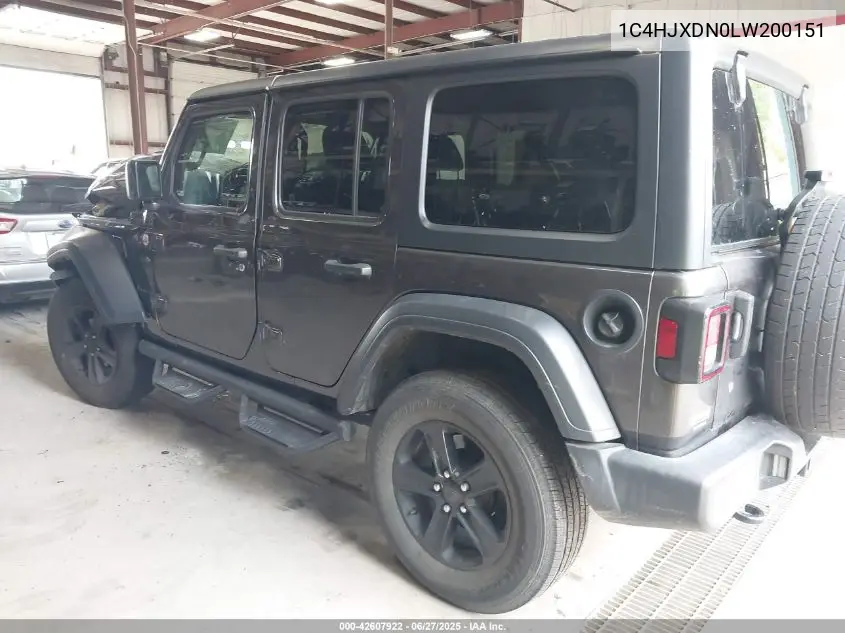 2020 Jeep Wrangler Unlimited Sport Altitude 4X4 VIN: 1C4HJXDN0LW200151 Lot: 42607922