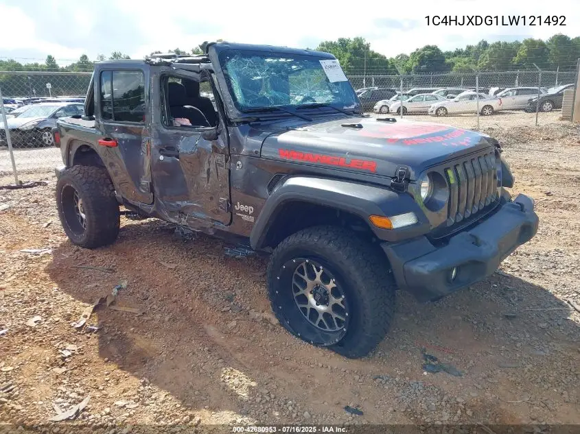 2020 Jeep Wrangler Unlimited Sport VIN: 1C4HJXDG1LW121492 Lot: 42680953