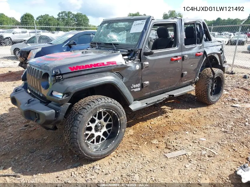 2020 Jeep Wrangler Unlimited Sport VIN: 1C4HJXDG1LW121492 Lot: 42680953