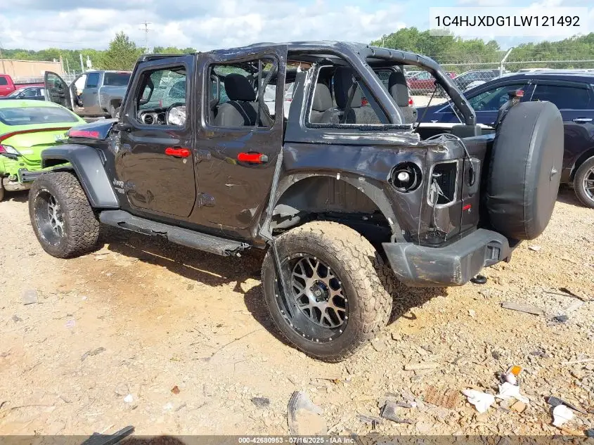 2020 Jeep Wrangler Unlimited Sport VIN: 1C4HJXDG1LW121492 Lot: 42680953