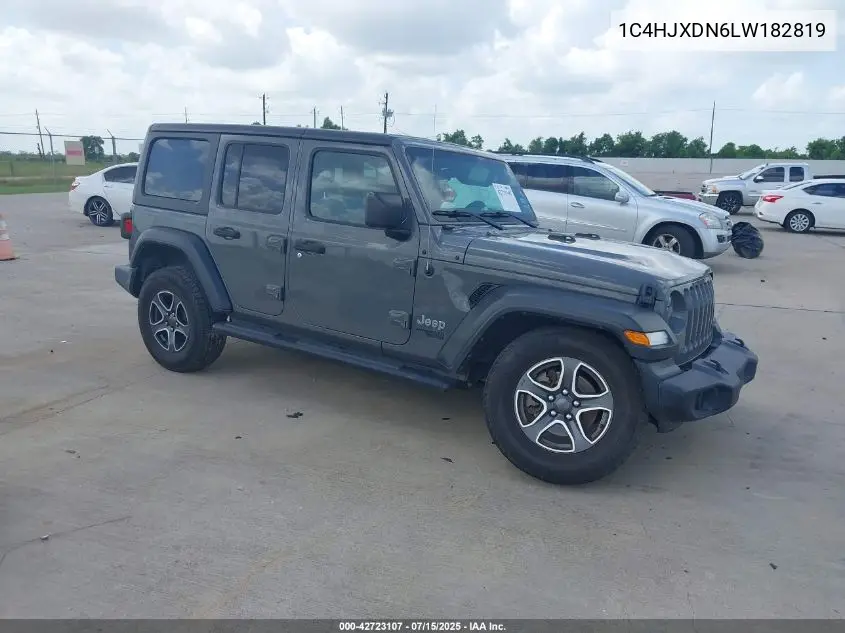 2020 Jeep Wrangler Unlimited Sport S 4X4 VIN: 1C4HJXDN6LW182819 Lot: 42723107