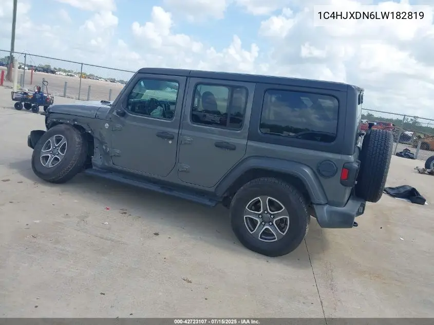 2020 Jeep Wrangler Unlimited Sport S 4X4 VIN: 1C4HJXDN6LW182819 Lot: 42723107