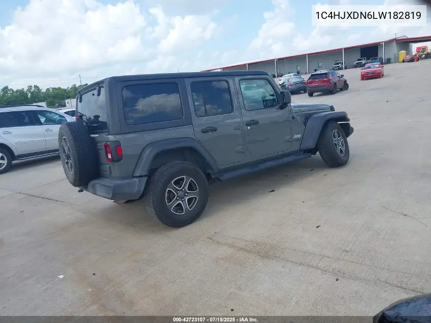 2020 Jeep Wrangler Unlimited Sport S 4X4 VIN: 1C4HJXDN6LW182819 Lot: 42723107