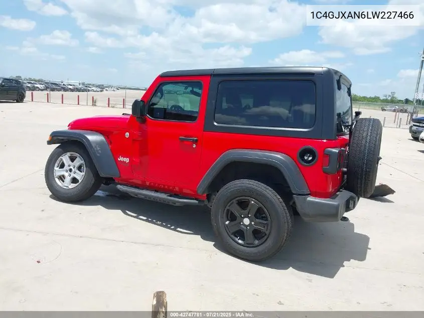 2020 Jeep Wrangler Sport S 4X4 VIN: 1C4GJXAN6LW227466 Lot: 42747781