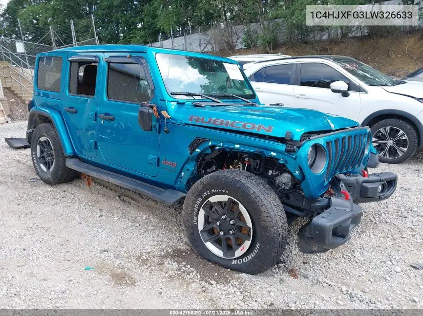 2020 Jeep Wrangler Unlimited Rubicon 4X4 VIN: 1C4HJXFG3LW326633 Lot: 42788392
