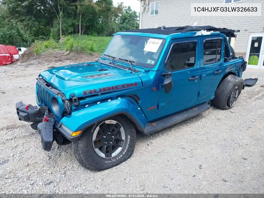 2020 Jeep Wrangler Unlimited Rubicon 4X4 VIN: 1C4HJXFG3LW326633 Lot: 42788392