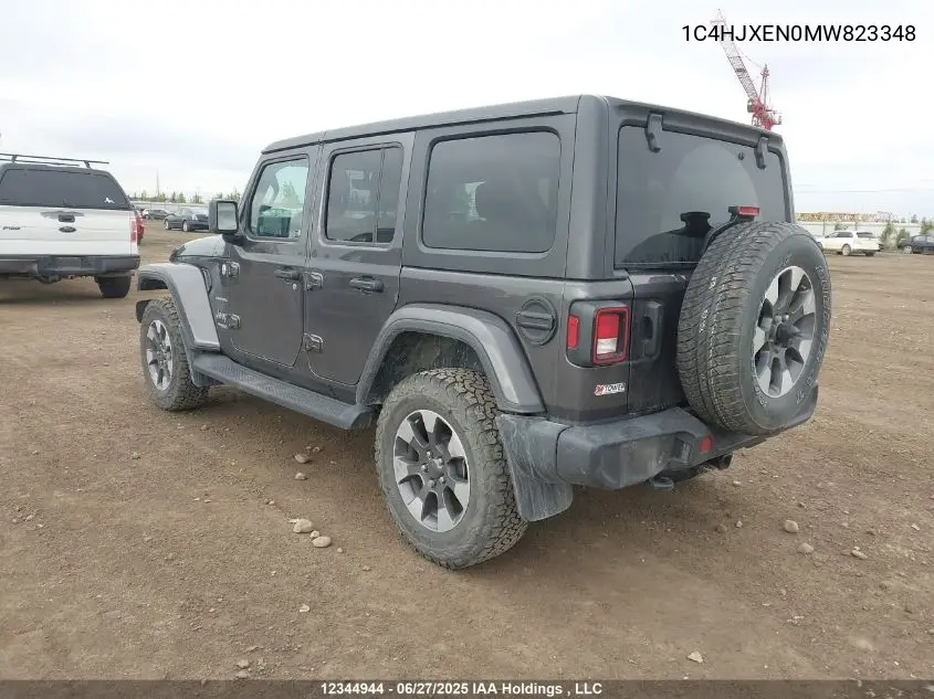2021 Jeep Wrangler Unlimited Sahara VIN: 1C4HJXEN0MW823348 Lot: 12344944