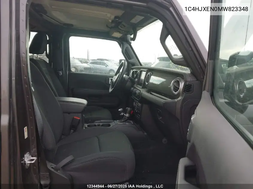 2021 Jeep Wrangler Unlimited Sahara VIN: 1C4HJXEN0MW823348 Lot: 12344944