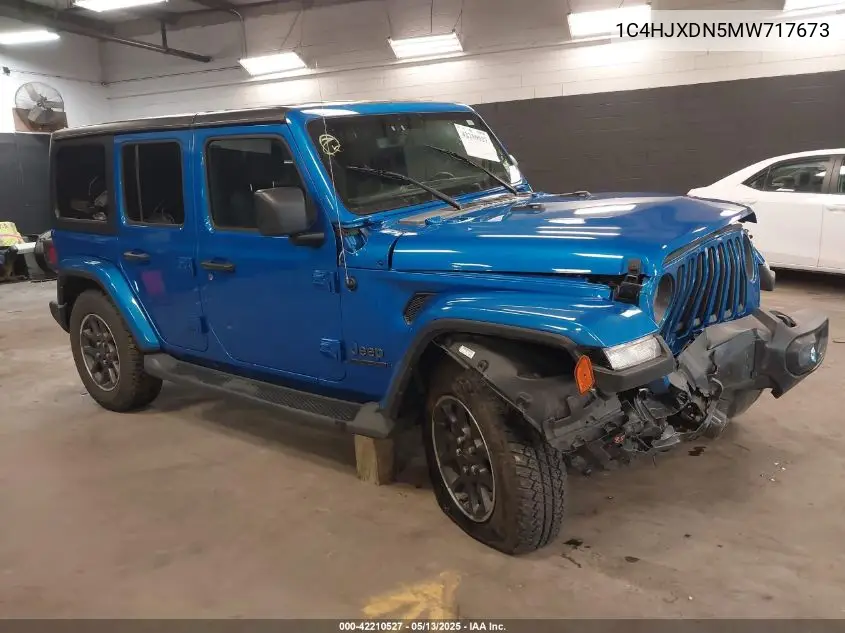 2021 Jeep Wrangler Unlimited 80Th Anniversary 4X4 VIN: 1C4HJXDN5MW717673 Lot: 42210527