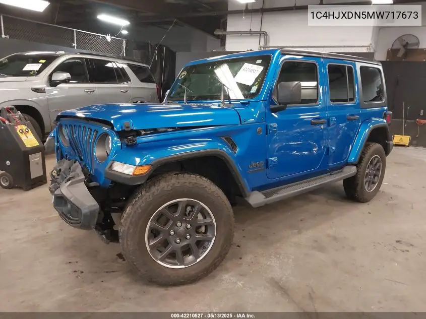 2021 Jeep Wrangler Unlimited 80Th Anniversary 4X4 VIN: 1C4HJXDN5MW717673 Lot: 42210527