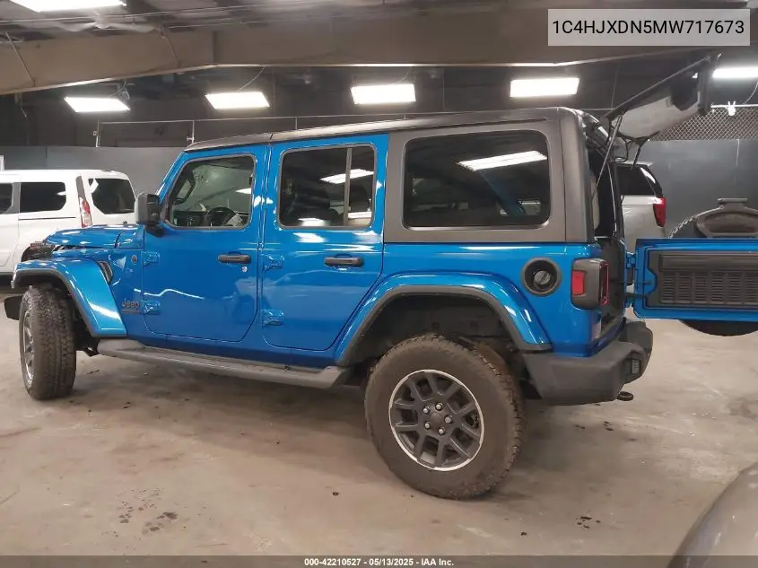 2021 Jeep Wrangler Unlimited 80Th Anniversary 4X4 VIN: 1C4HJXDN5MW717673 Lot: 42210527