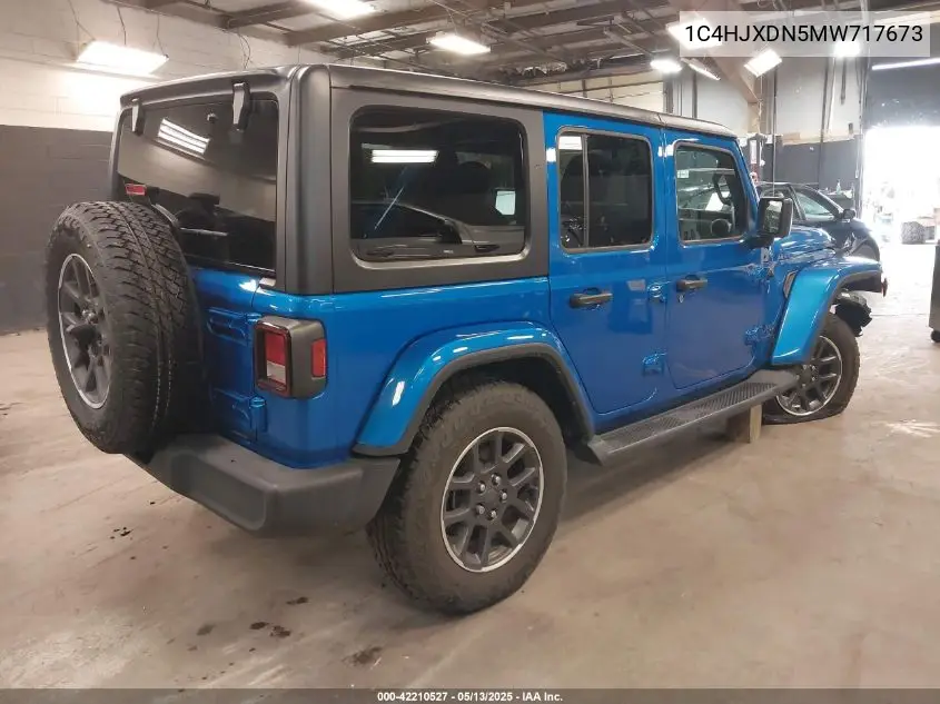 2021 Jeep Wrangler Unlimited 80Th Anniversary 4X4 VIN: 1C4HJXDN5MW717673 Lot: 42210527