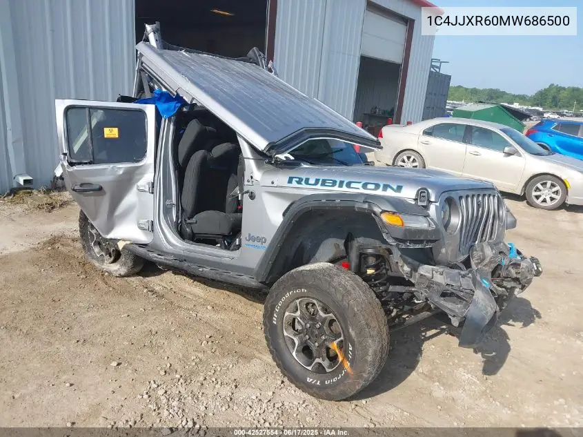 2021 Jeep Wrangler 4Xe Unlimited Rubicon 4X4 VIN: 1C4JJXR60MW686500 Lot: 42527554