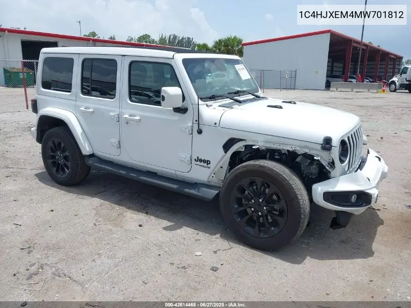 2021 Jeep Wrangler Unlimited High Altitude 4X4 VIN: 1C4HJXEM4MW701812 Lot: 42614468
