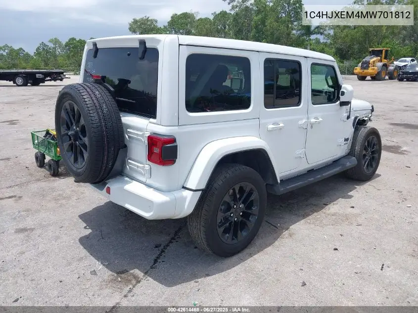 2021 Jeep Wrangler Unlimited High Altitude 4X4 VIN: 1C4HJXEM4MW701812 Lot: 42614468
