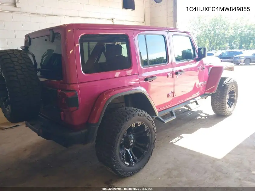 2021 Jeep Wrangler Unlimited Rubicon 4X4 VIN: 1C4HJXFG4MW849855 Lot: 42620705