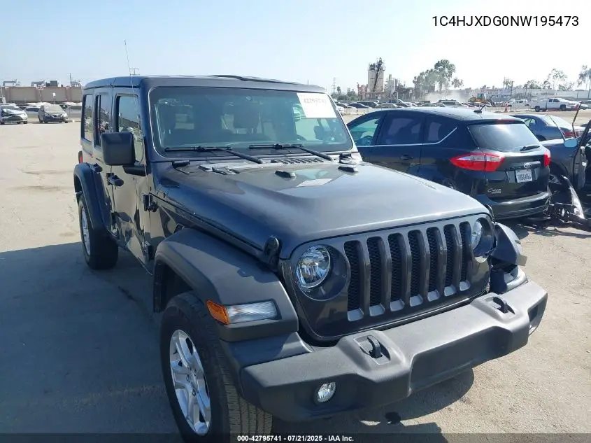 2022 Jeep Wrangler Unlimited Sport S 4X4 VIN: 1C4HJXDG0NW195473 Lot: 42795741