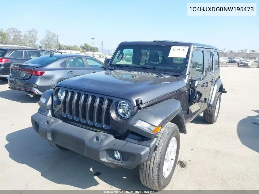 2022 Jeep Wrangler Unlimited Sport S 4X4 VIN: 1C4HJXDG0NW195473 Lot: 42795741