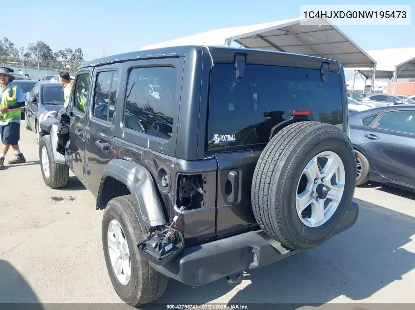 2022 Jeep Wrangler Unlimited Sport S 4X4 VIN: 1C4HJXDG0NW195473 Lot: 42795741