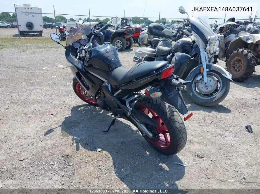 2008 Kawasaki VIN: JKAEXEA148A037641 Lot: 12353869