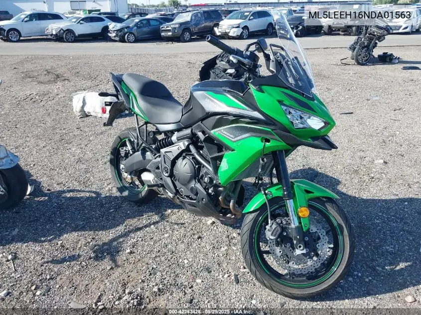 2022 Kawasaki Kle650 F VIN: ML5LEEH16NDA01563 Lot: 42363428