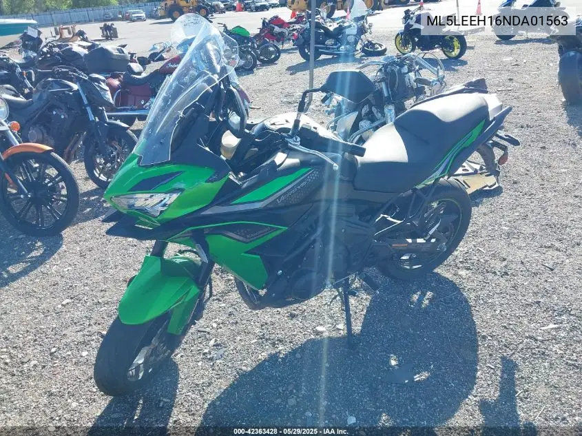 2022 Kawasaki Kle650 F VIN: ML5LEEH16NDA01563 Lot: 42363428