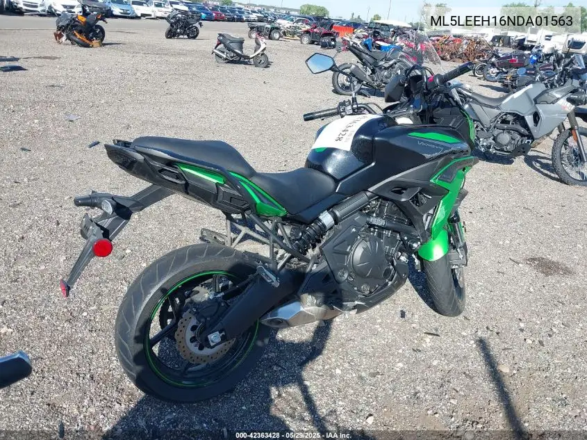 2022 Kawasaki Kle650 F VIN: ML5LEEH16NDA01563 Lot: 42363428