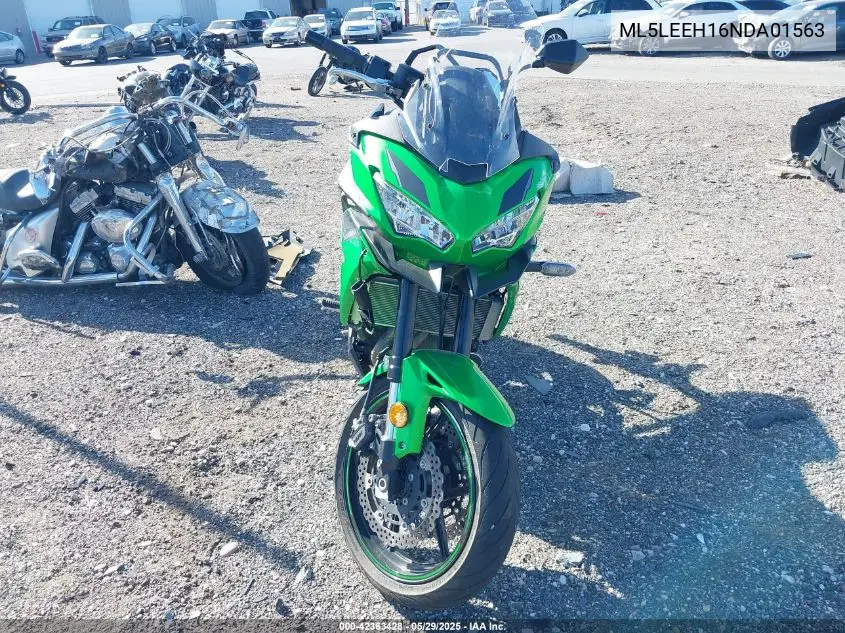 2022 Kawasaki Kle650 F VIN: ML5LEEH16NDA01563 Lot: 42363428