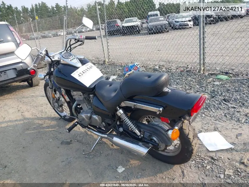 2007 Kawasaki En500 C VIN: JKAENVC127A204211 Lot: 42431545